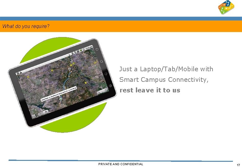 What do you require? Just a Laptop/Tab/Mobile with Smart Campus Connectivity, rest leave it