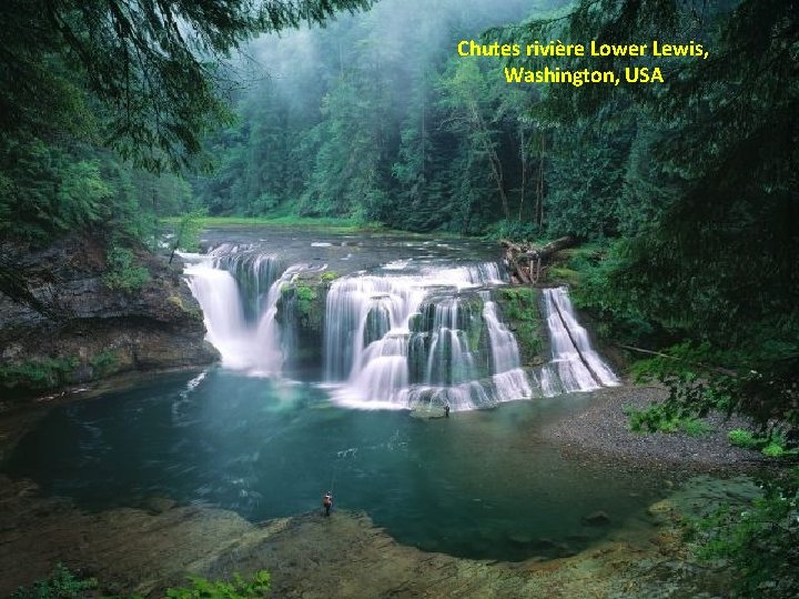Chutes rivière Lower Lewis, Washington, USA 
