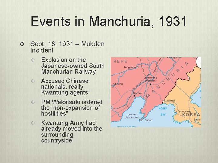 Events in Manchuria, 1931 v Sept. 18, 1931 – Mukden Incident v Explosion on