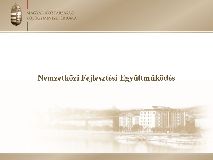 Nemzetközi Fejlesztési Együttműködés 