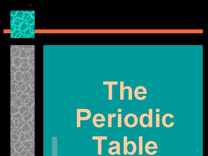 The Periodic Table 1 