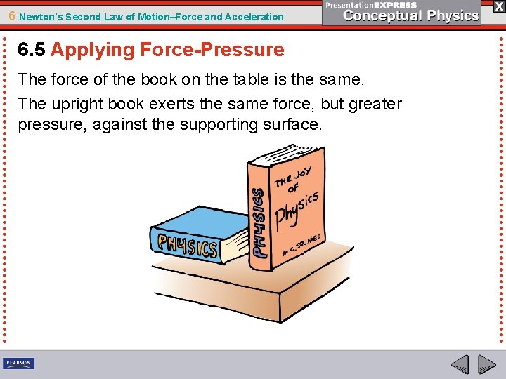 6 Newton’s Second Law of Motion–Force and Acceleration 6. 5 Applying Force-Pressure The force