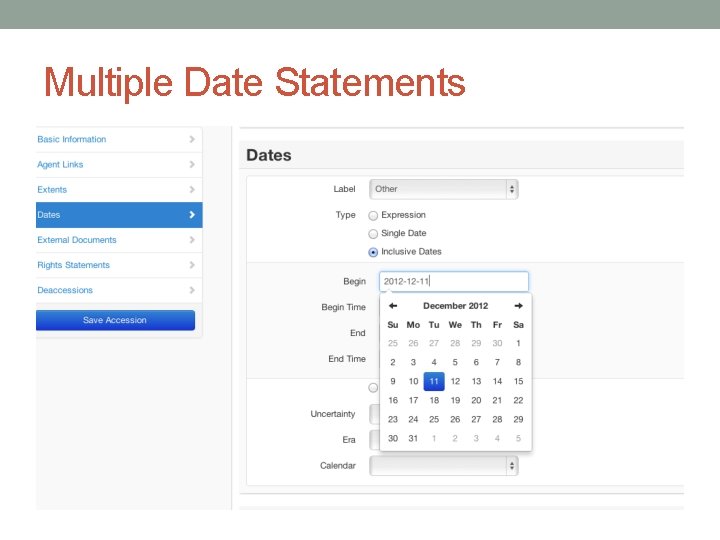 Multiple Date Statements Multiple Date Statements