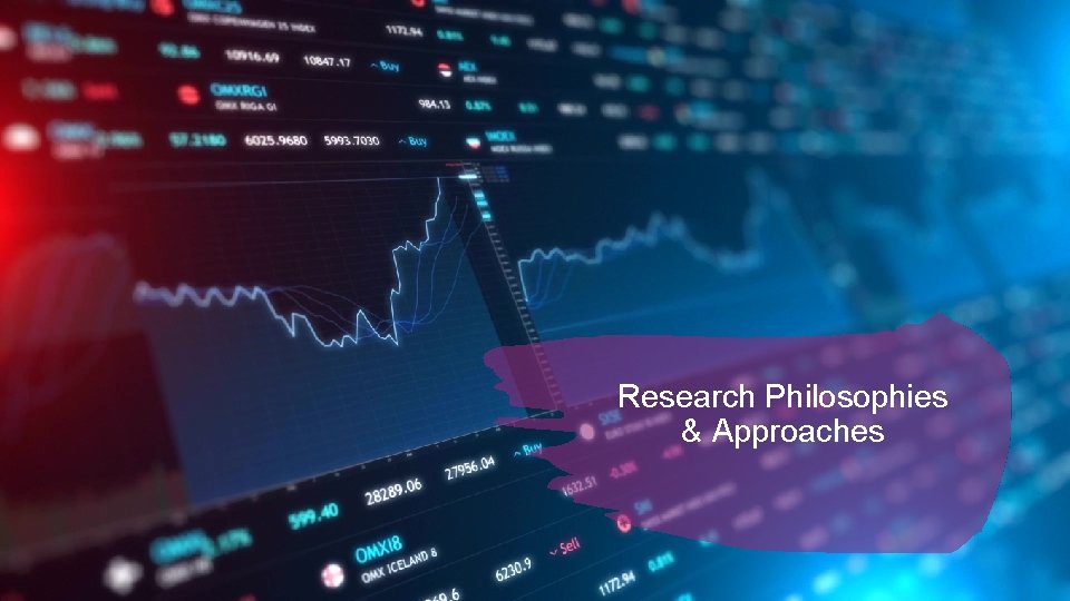 Research Philosophies & Approaches 