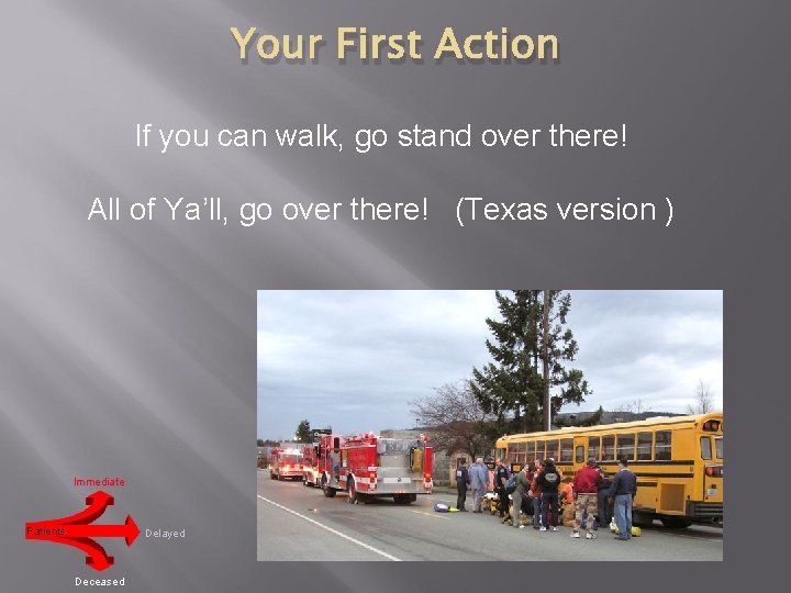 Your First Action If you can walk, go stand over there! All of Ya’ll,