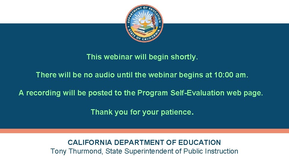 This webinar will begin shortly. There will be no audio until the webinar begins