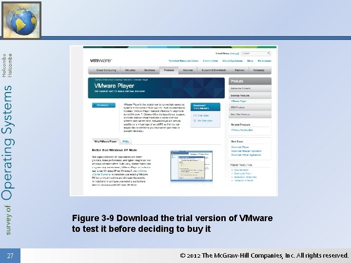 Figure 3 -9 Download the trial version of VMware to test it before deciding