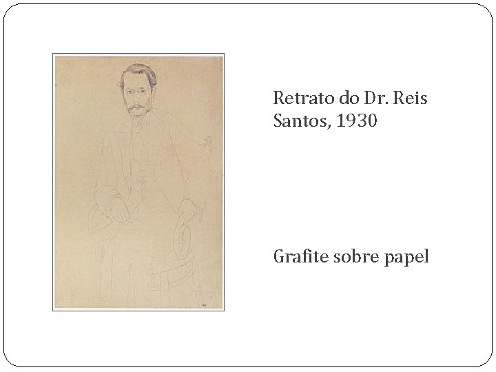 Retrato do Dr. Reis Santos, 1930 Grafite sobre papel 