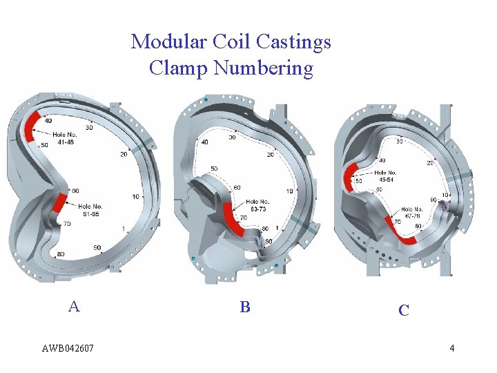 Modular Coil Castings Clamp Numbering A AWB 042607 B C 4 