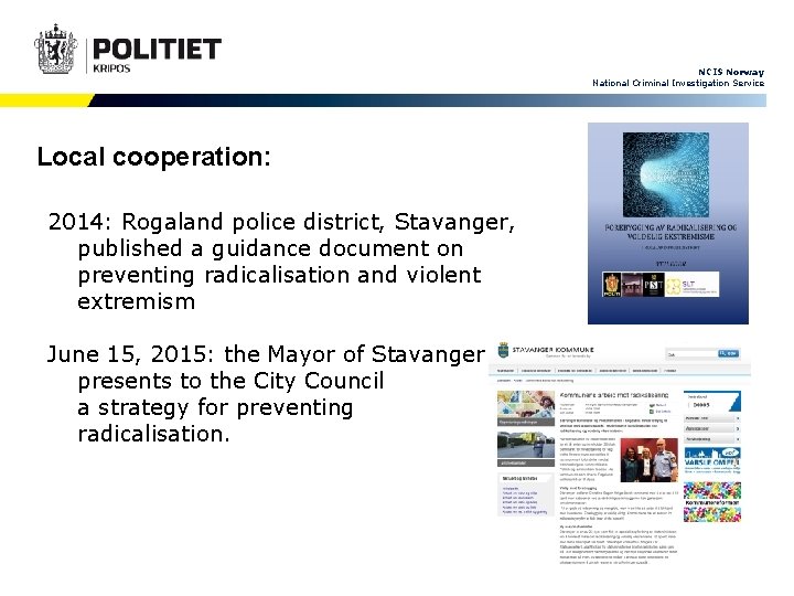 NCIS Norway National Criminal Investigation Service Local cooperation: 2014: Rogaland police district, Stavanger, published