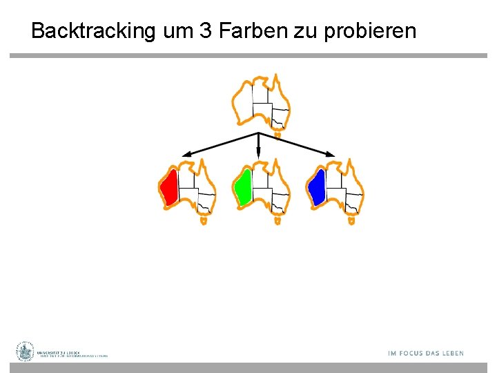 Backtracking um 3 Farben zu probieren 