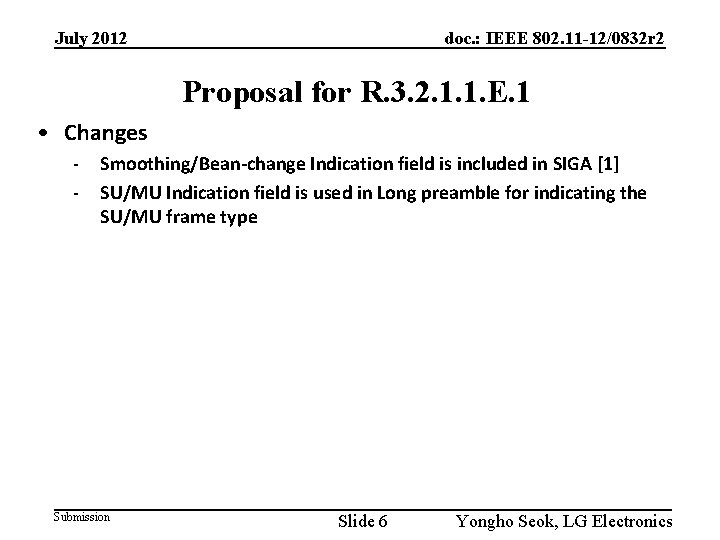 July 2012 doc. : IEEE 802. 11 -12/0832 r 2 Proposal for R. 3.