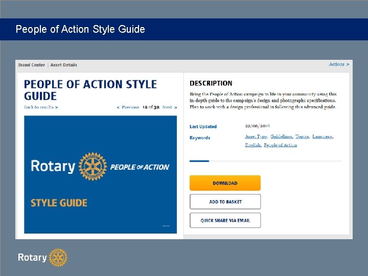 People of Action Style Guide 