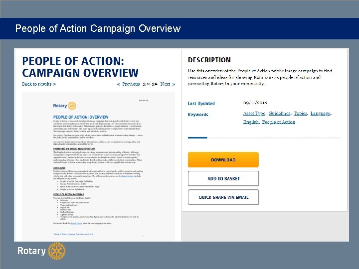 People of Action Campaign Overview 