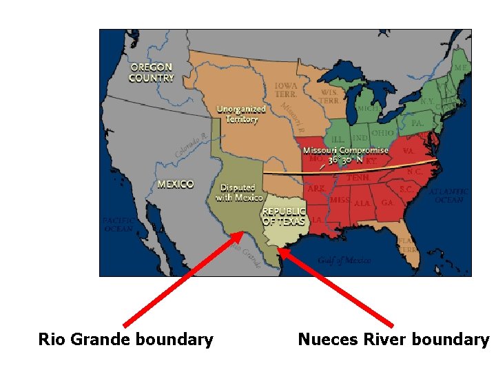 Rio Grande boundary Nueces River boundary 