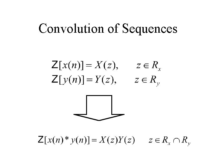 Convolution of Sequences 