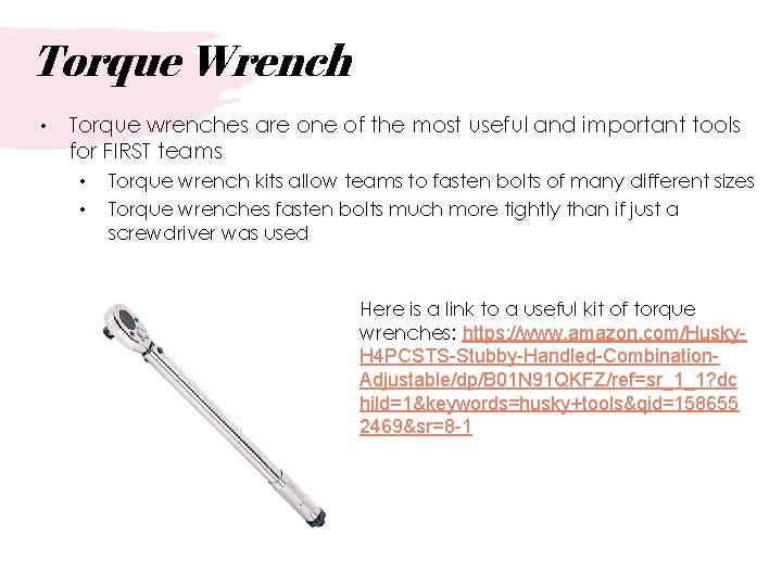 Torque Wrench • Torque wrenches are one of the most useful and important tools