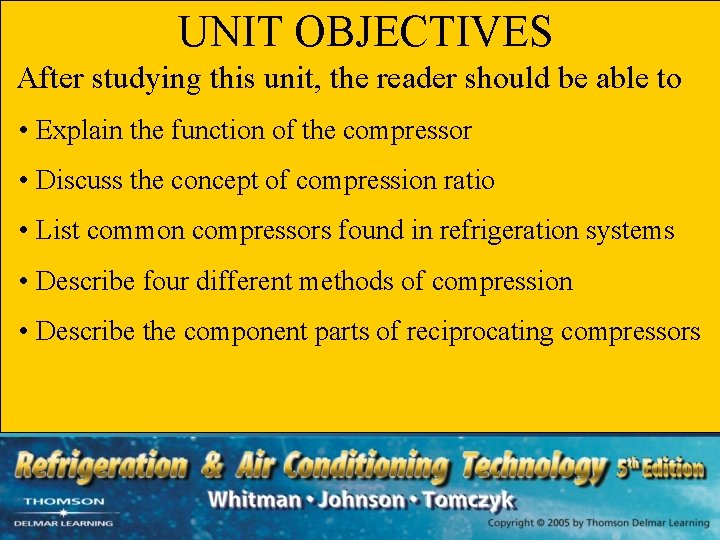 UNIT OBJECTIVES After studying this unit, the reader should be able to • Explain