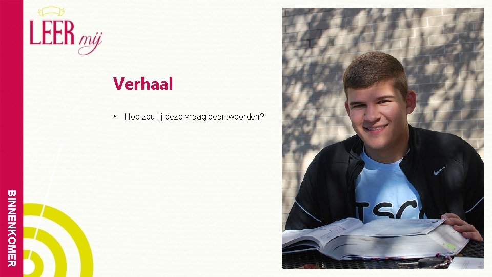 Verhaal • Hoe zou jij deze vraag beantwoorden? BINNENKOMER 