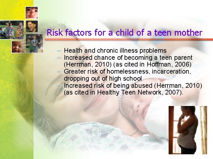 Risk factors for a child of a teen mother – Health and chronic illness