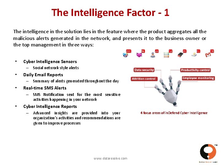 The Intelligence Factor - 1 The intelligence in the solution lies in the feature