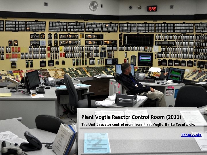 Plant Vogtle Reactor Control Room (2011) The Unit 2 reactor control room from Plant