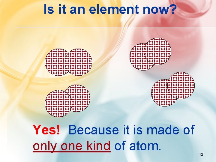 Is it an element now? Yes! Because it is made of only one kind