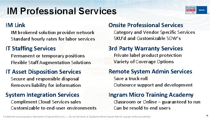 IM Professional Services IM Link IM brokered solution provider network Standard hourly rates for IM Professional Services IM Link IM brokered solution provider network Standard hourly rates for