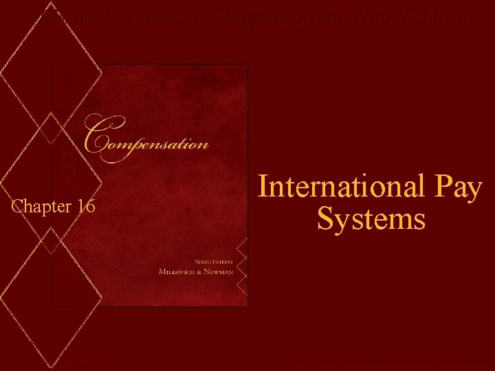 Milkovich/Newman: Compensation, Ninth Edition Chapter 16 Mc. Graw-Hill/Irwin International Pay Systems Copyright © 2008