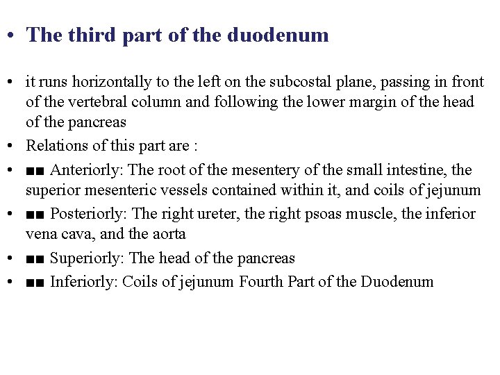  • The third part of the duodenum • it runs horizontally to the