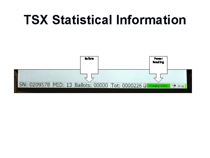 TSX Statistical Information Ballots Power Reading 20 