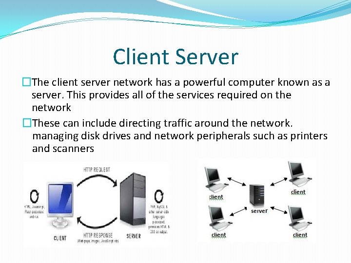 Client ServerPeer to Peer By Mr Mohammed Objectives