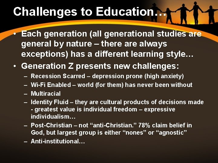 Exploring Alternative Generations A Multigenerational Family Bridging the Generations the Central