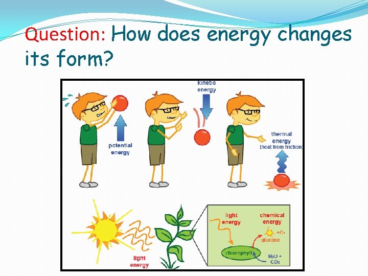 Question: How does energy changes its form? 