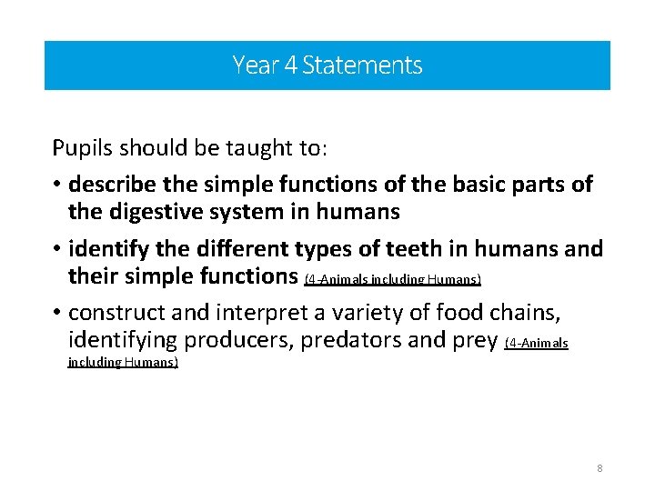 Year 4 Statements Year 4 statements Pupils should be taught to: • describe the