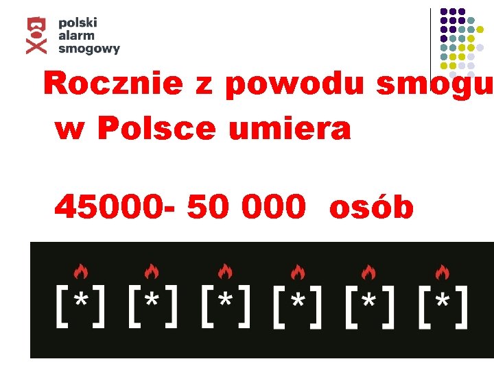 Rocznie z powodu smogu w Polsce umiera 45000 - 50 000 osób 