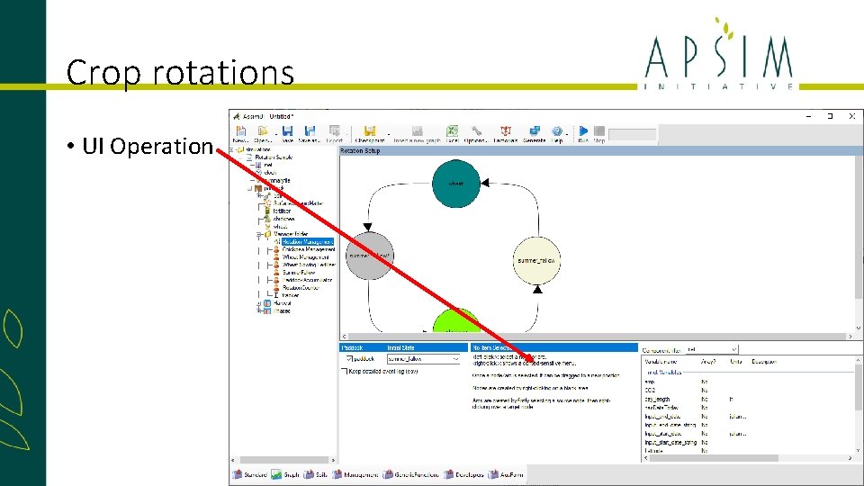 Crop rotations • UI Operation 