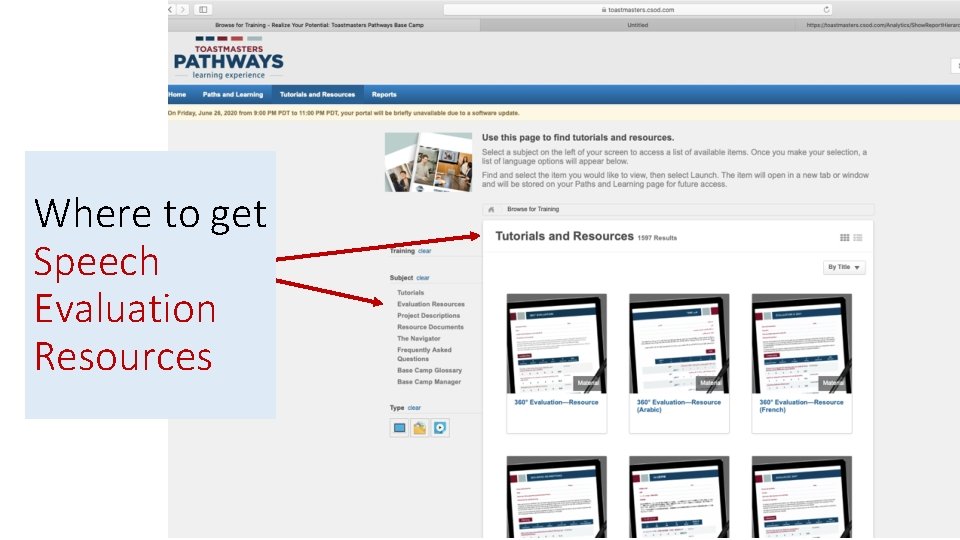 Where to get Speech Evaluation Resources 