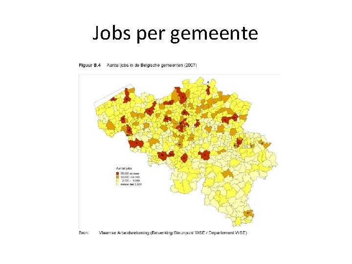 Jobs per gemeente 