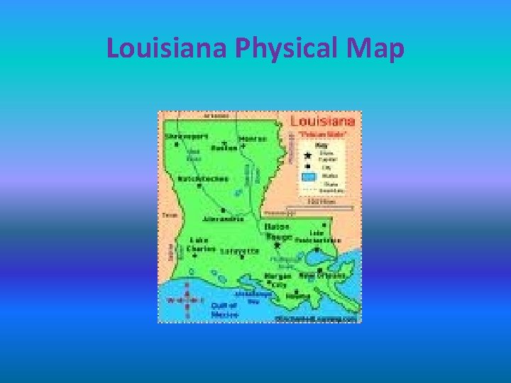 Louisiana Physical Map 