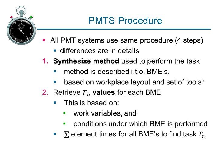 PMTS Procedure § 