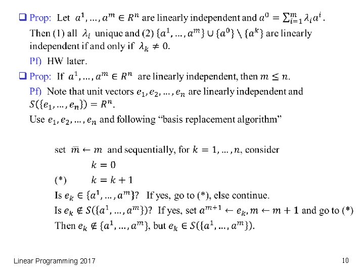 q Linear Programming 2017 10 