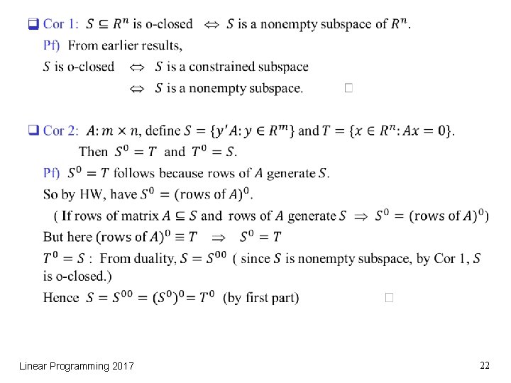 q Linear Programming 2017 22 