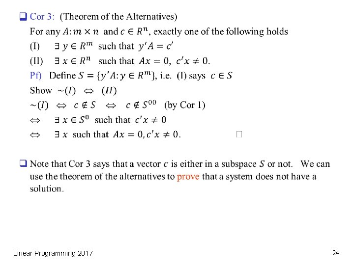 q Linear Programming 2017 24 