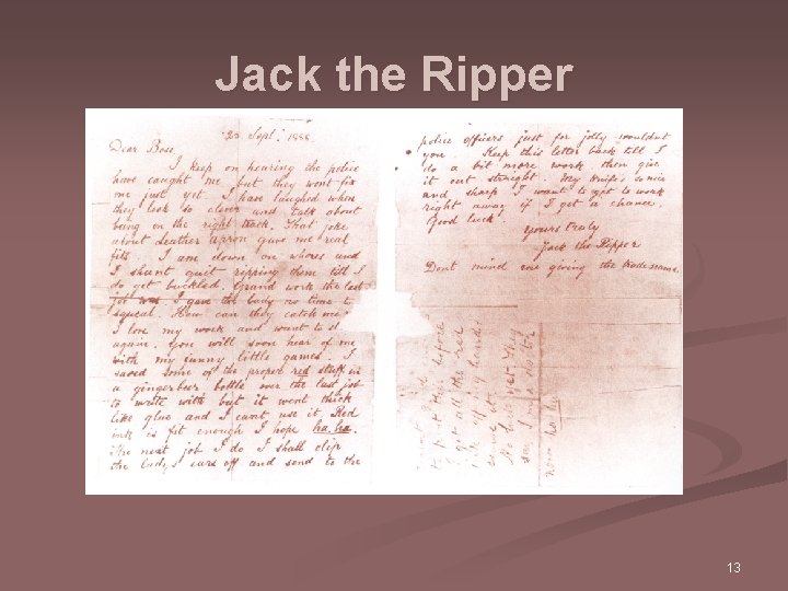 Jack the Ripper 13 