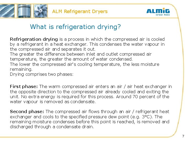 ALM Refrigerant Dryers What is refrigeration drying? Refrigeration drying is a process in which ALM Refrigerant Dryers What is refrigeration drying? Refrigeration drying is a process in which