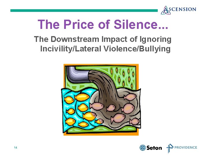 The Price of Silence. . . The Downstream Impact of Ignoring Incivility/Lateral Violence/Bullying 14