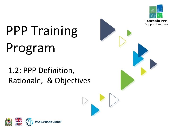 PPP Training Program 1. 2: PPP Definition, Rationale, & Objectives 