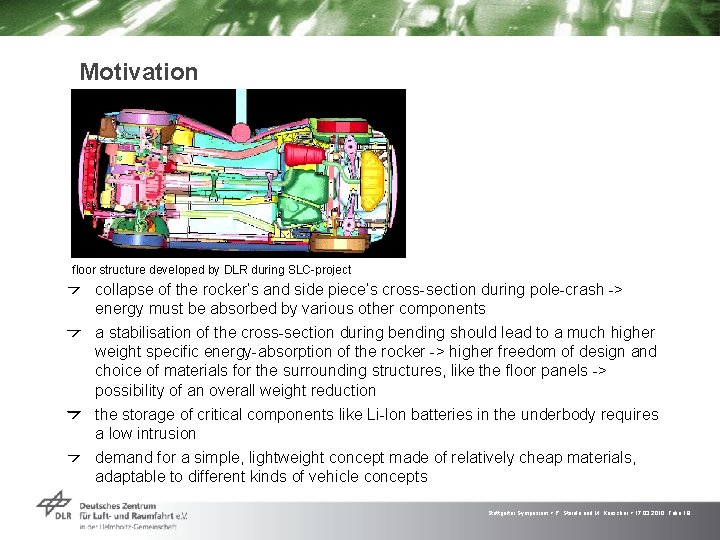 Motivation floor structure developed by DLR during SLC-project collapse of the rocker‘s and side