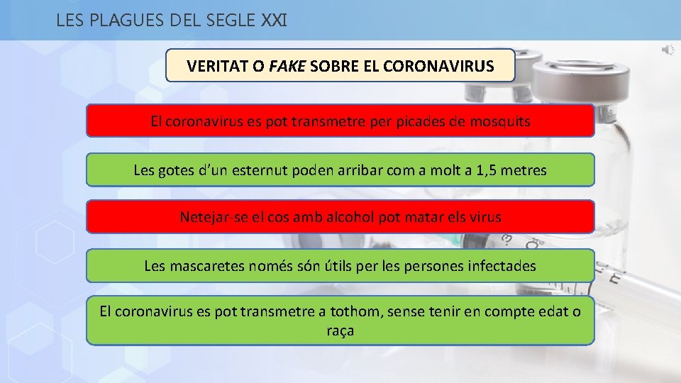 LES PLAGUES DEL SEGLE XXI VERITAT O FAKE SOBRE EL CORONAVIRUS El coronavirus es
